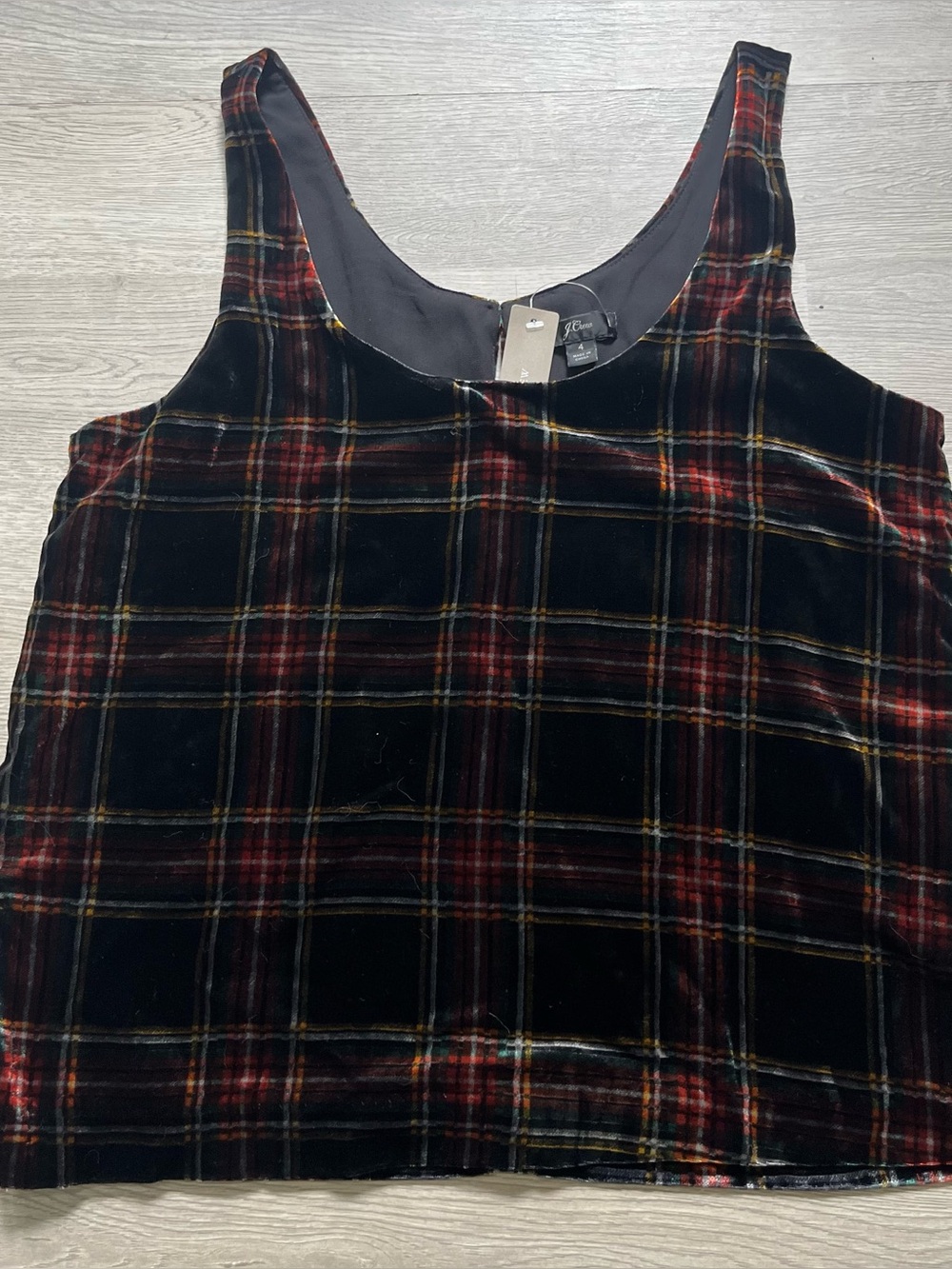 J. Crew Velvet Plaid Tank/Shell NWT (4)